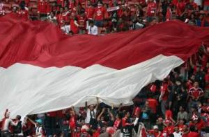 Indonesische supporters voor de wedstrijd tegen Maleisië