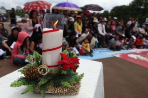 Kerstviering bij het presidentiële paleis in Jakarta