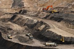 Een kolenmijn in de provincie Oost-Kalimantan