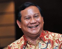 Prabowo Subianto, kandidaat van Gerindra