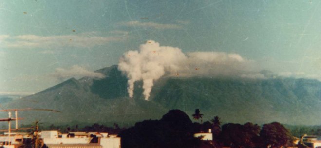 De uitbarsting van de Galunggung in 1982, die bijna leidde tot een grote vliegramp.