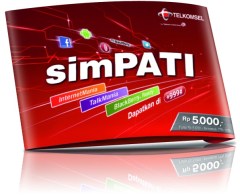 Simkaart van simPATI, op het netwerk van Telkomsel.