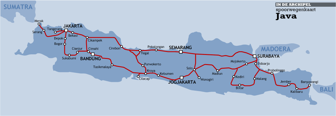 Spoorkaart Indonesie