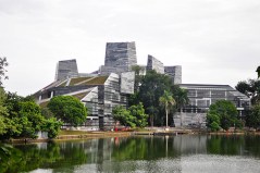 De bibliotheek van de Universiteit van Indonesië.