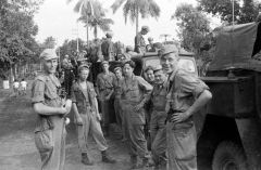 Nederlandse militairen in Indonesië tijdens de politionele acties.