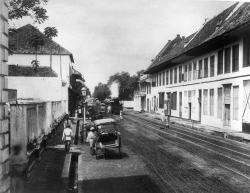 Stoomtram Nieuwpoortstraat 1885